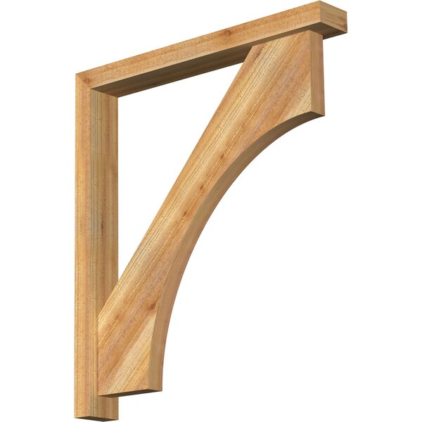 Ekena Millwork Westlake Block Rough Sawn Bracket w/ Offset Brace, Western Red Cedar, 4"W x 30"D x 34"H BKT0402X30X34WTL05RWR - main